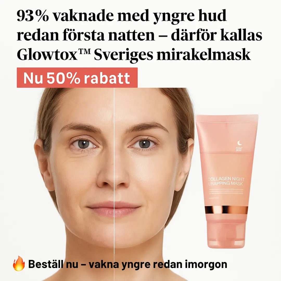 93% vaknade yngre redan första natten – Glowtox™: Mirakelmasken som säljer slut varje vecka.