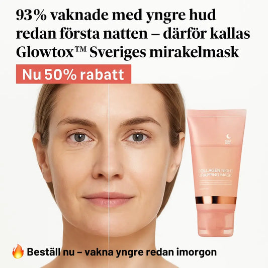 93% vaknade yngre redan första natten – Glowtox™: Mirakelmasken som säljer slut varje vecka.